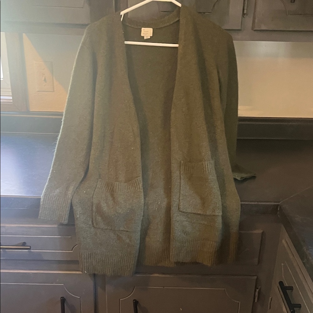 A New Day Olive Green Cardigan Sweater